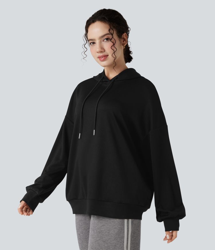 Hooded Long Sleeve Casual Sweatshirt with Pockets