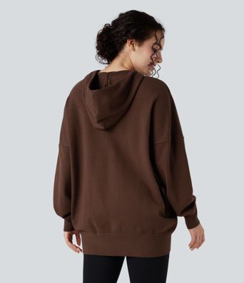 Hooded Oversized Casual Sweater with Pocket
