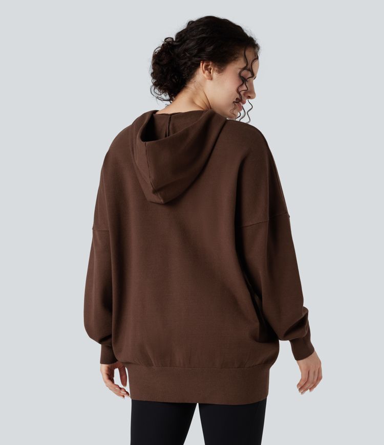 Hooded Oversized Casual Sweater with Pocket