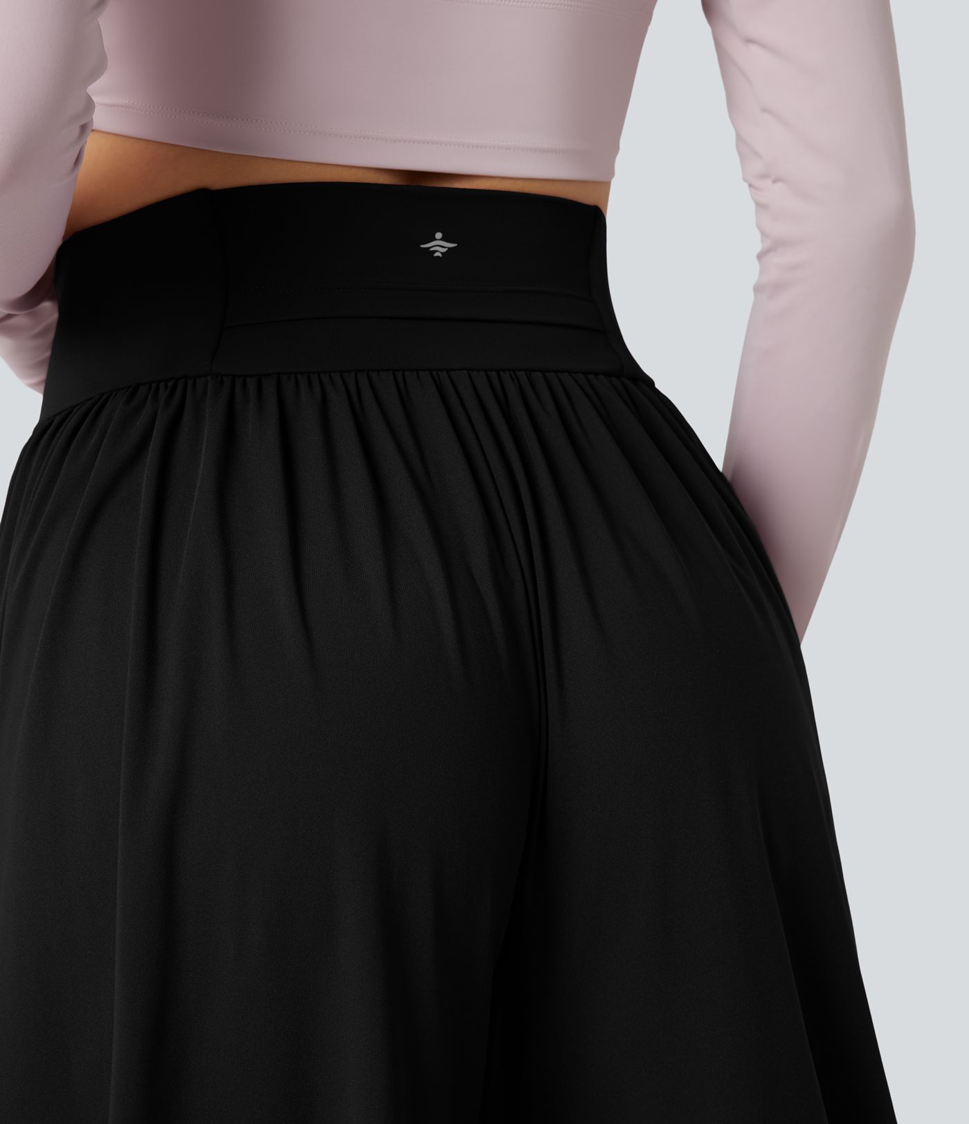 SoftlyZero™ pantalones de yoga holgados y ligeros de talle alto con cordón, fruncidos y bolsillos