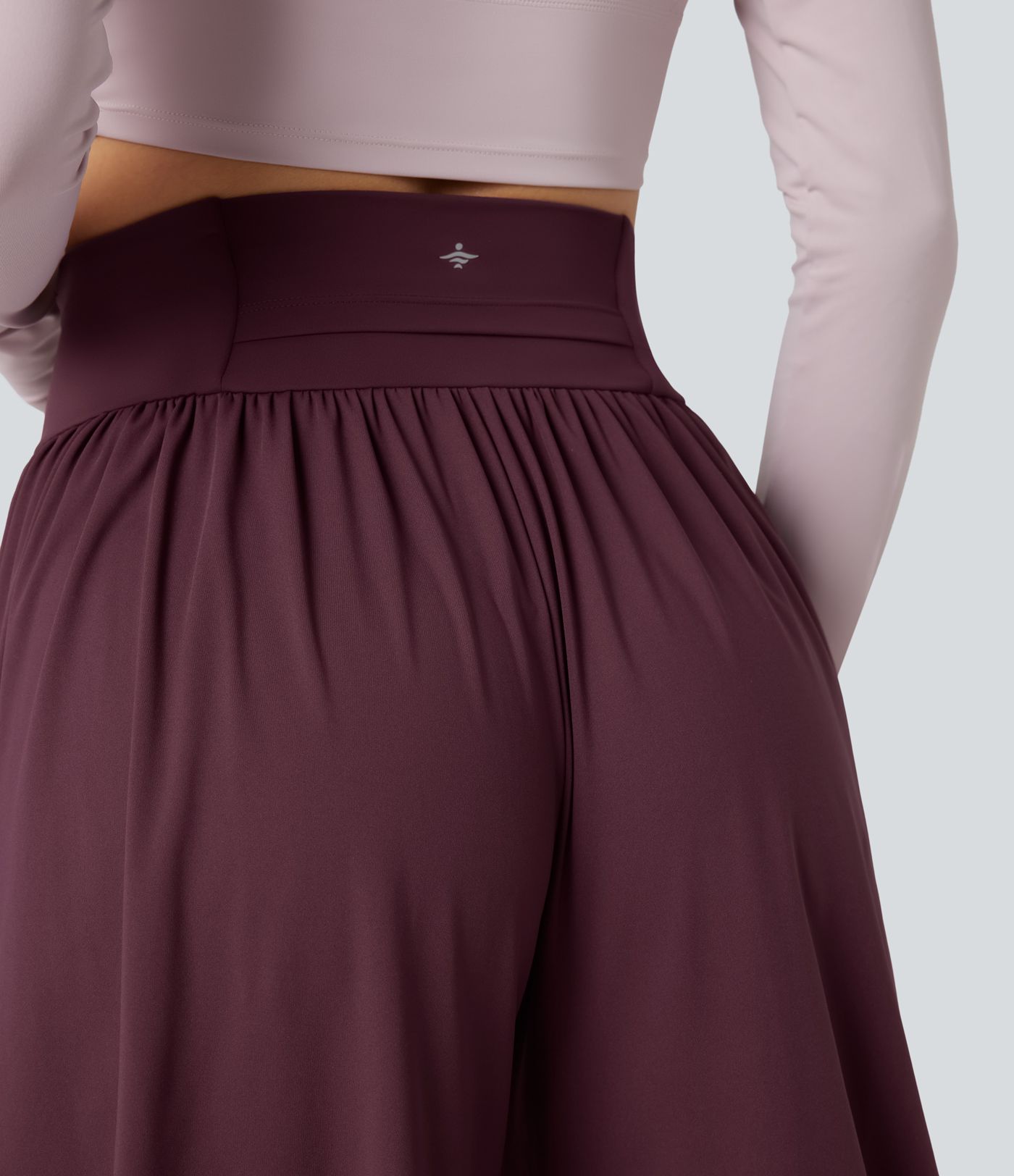 Softlyzero™ Airy - Geraffte Baggy-Yoga-Hose mit hohem Bund, mehreren Taschen und Kordelzug