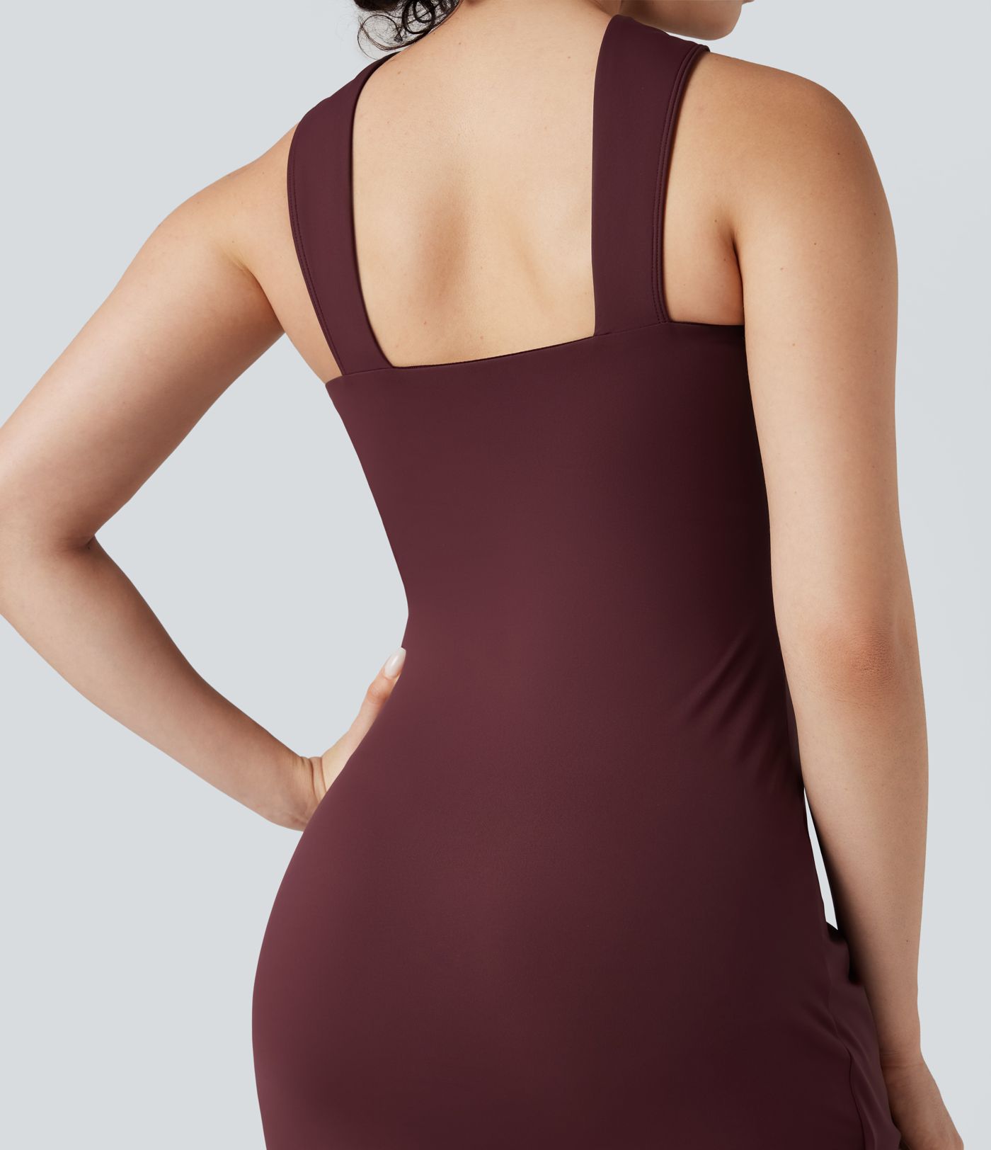 SoftlyZero™ Airy Sleeveless Crossover Hem Party Bodycon Mini Dress-UPF50+