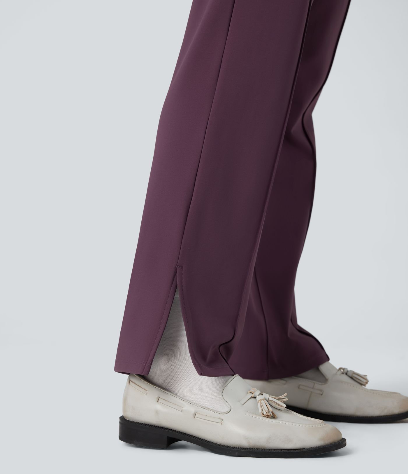 SoftlyZero™ Plush Thermal Mid Rise Split Hem Straight Leg Work Pants with Pockets