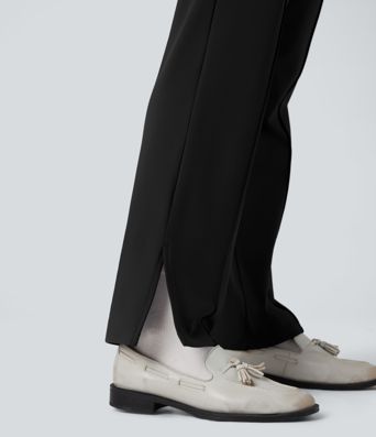 SoftlyZero™ Plush Thermal Mid Rise Split Hem Straight Leg Work Pants with Pockets SoftlyZero™ Plush Thermal Mid Rise Split Hem Straight Leg Work Pants with Pockets