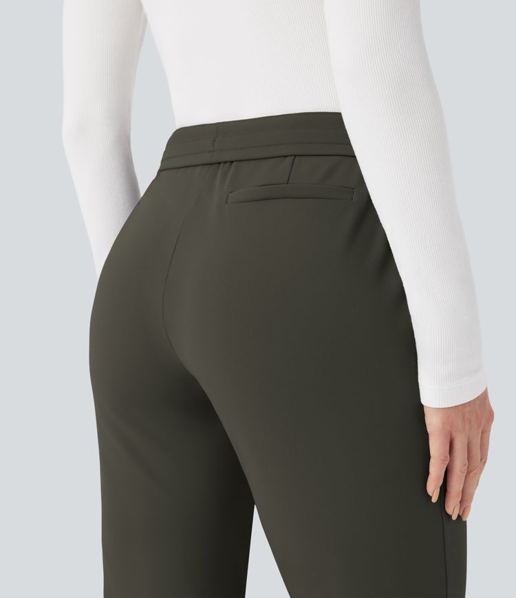 Halara Flex™ DayStretch Foldover High Waisted Drawstring 7/8 Slim Work Pants with Pockets