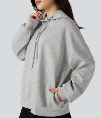 Hooded Long Sleeve Casual Sweatshirt with Pockets