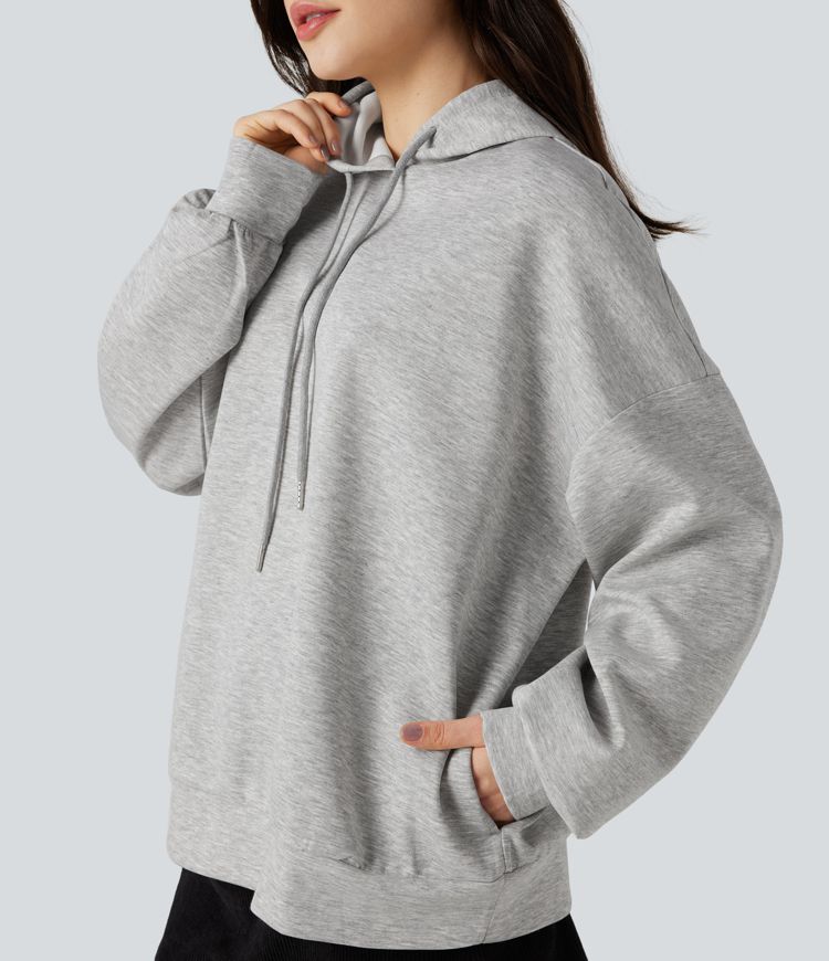 Hooded Long Sleeve Casual Sweatshirt with Pockets