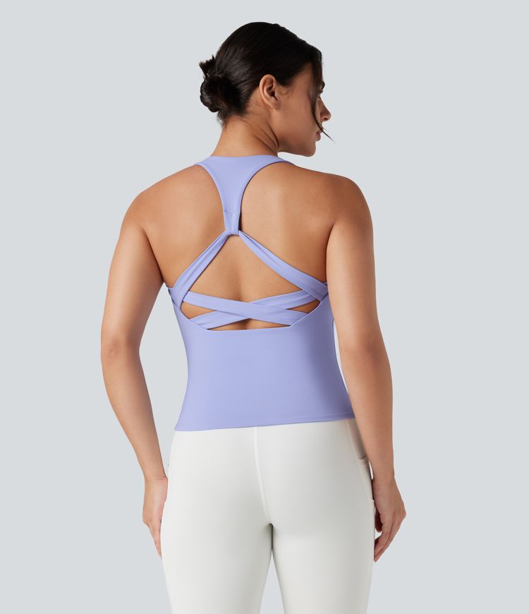 Racerback Yoga Tank Top D-F Cups-Longer Length