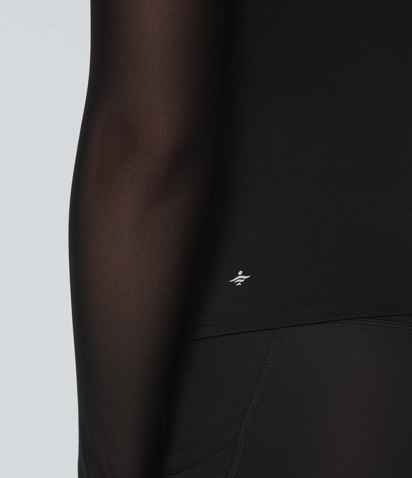 SoftlyZero™ Plush Contrast Mesh Thumb Holes 2-in-1 Yoga Sports Top