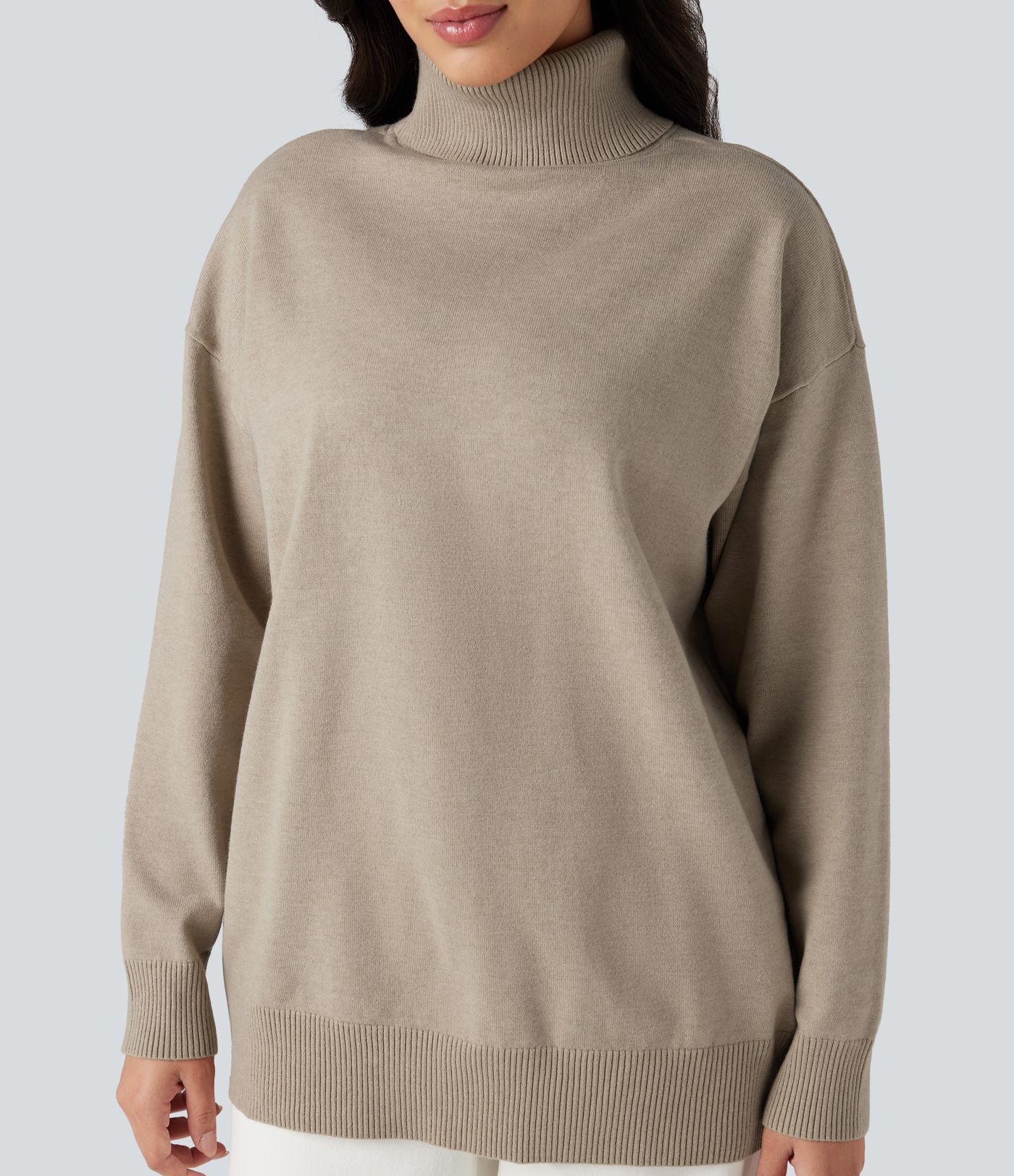 Stehkragen-Langarm-Arbeitspullover – wendbar