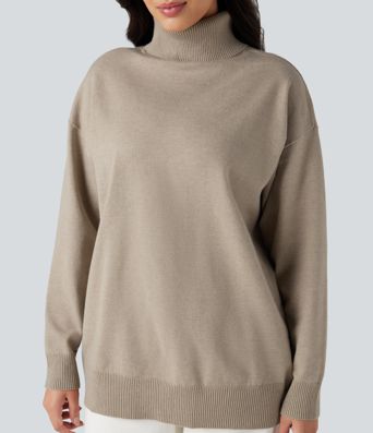 Stehkragen-Langarm-Arbeitspullover – wendbar