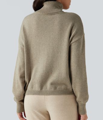 High Neck Long Sleeve Casual Sweater