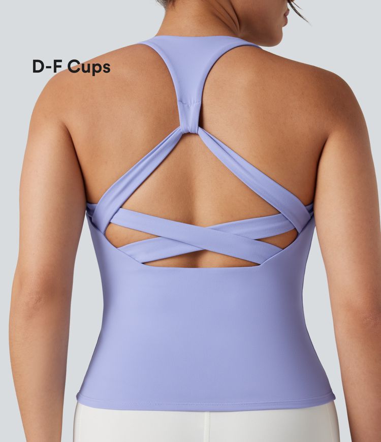 Racerback Yoga Tank Top D-F Cups-Longer Length