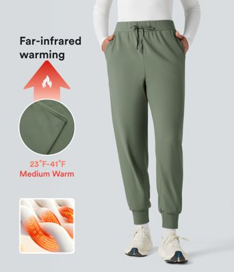 Langlebiger, wasserabweisender Fleece-Jogger mit mittlerer Bundhöhe und Taschen