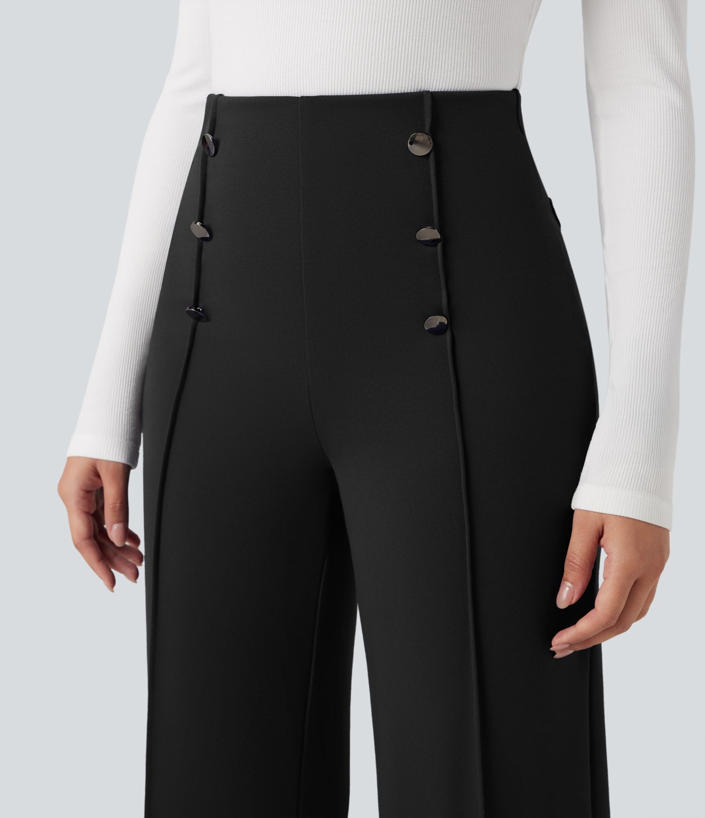 Halara Flex™ High Waisted Tummy Control Wide Leg Work Pants