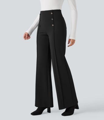 Halara Flex™ High Waisted Tummy Control Wide Leg Work Pants