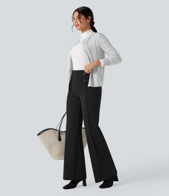 Halara Flex™ High Waisted Tummy Control Wide Leg Work Pants