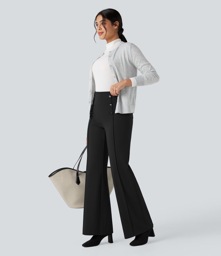Halara Flex™ High Waisted Tummy Control Wide Leg Work Pants