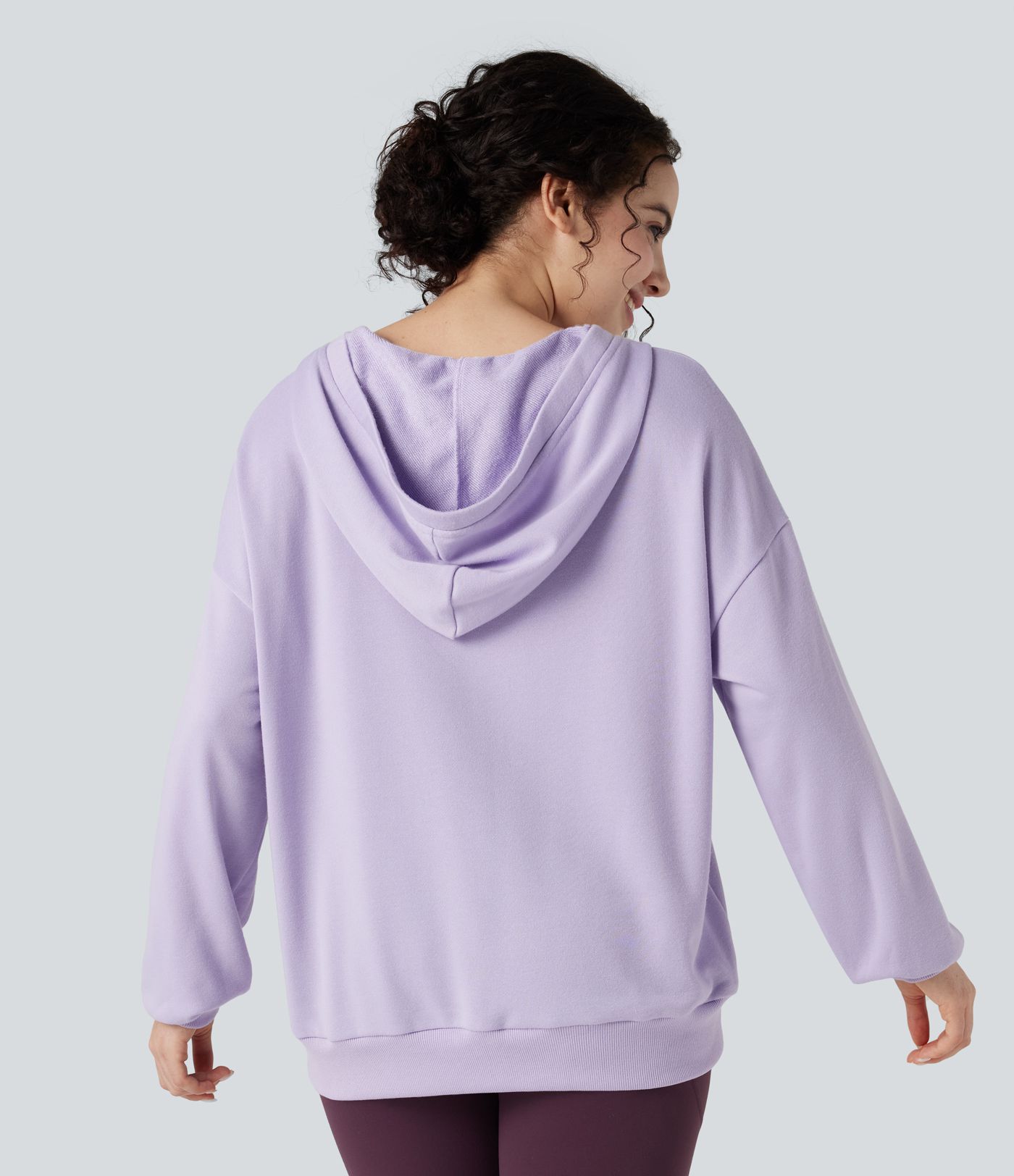 Hooded Long Sleeve Oversized Casual Sweatshirt with Pocket