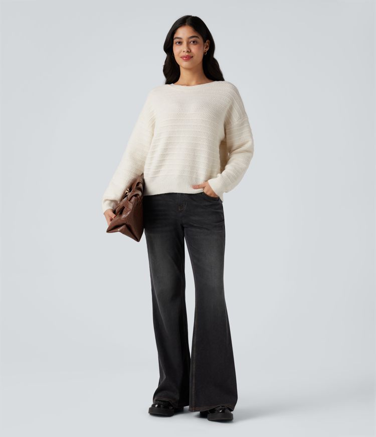 Pull tailleur liens dans le dos manches longues