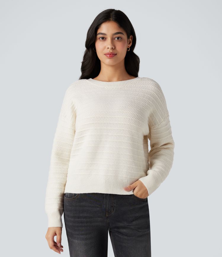 Pull tailleur liens dans le dos manches longues