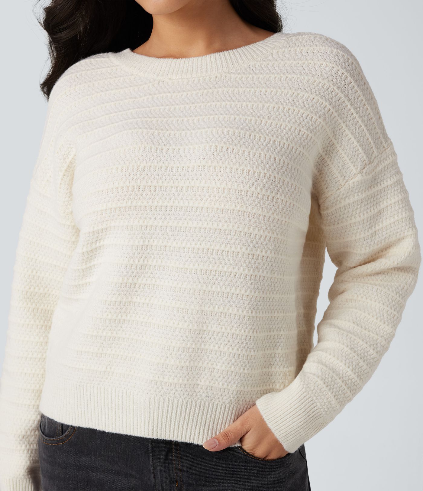 Pull de travail à manches longues à nouer dans le dos