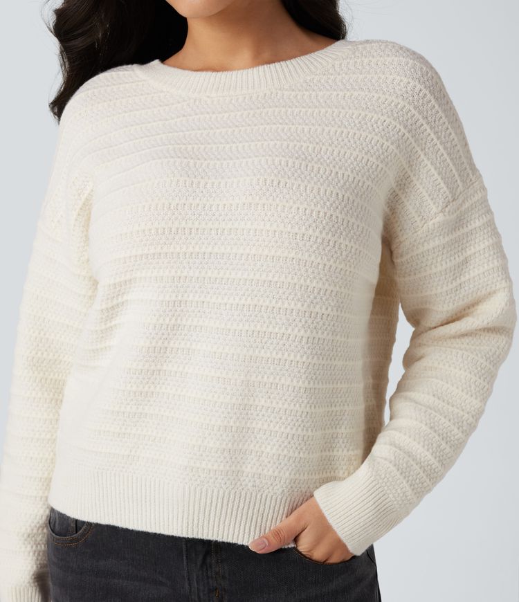 Pull tailleur liens dans le dos manches longues