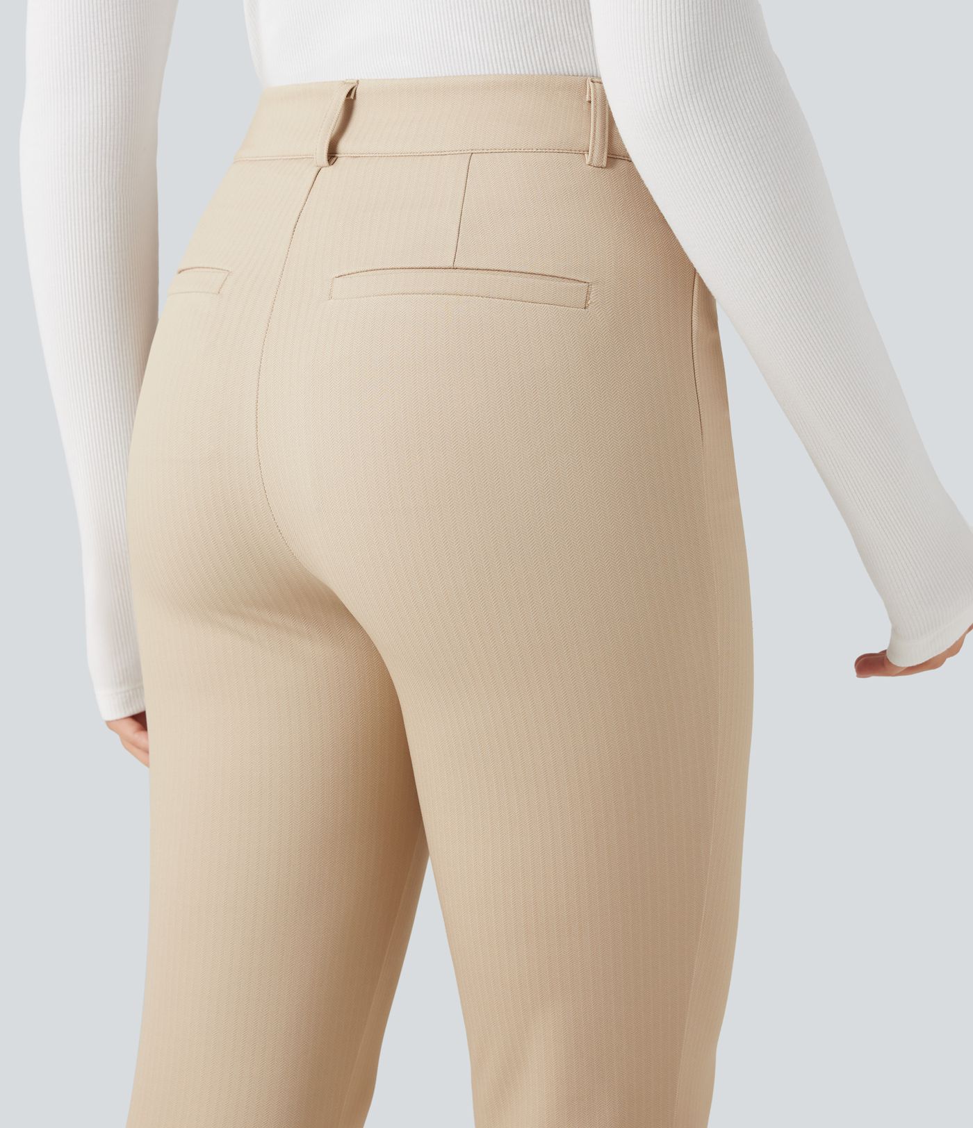 Halara Flex™ High-waisted Skinny Herringbone Work Pants with Pockets