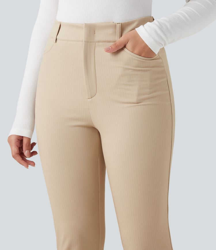 Halara Flex™ High-waisted Skinny Herringbone Work Pants with Pockets