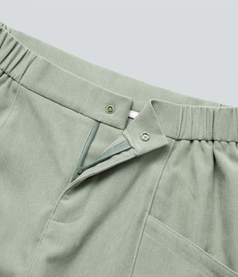 High-waisted Casual Barrel Leg Trousers with Pockets