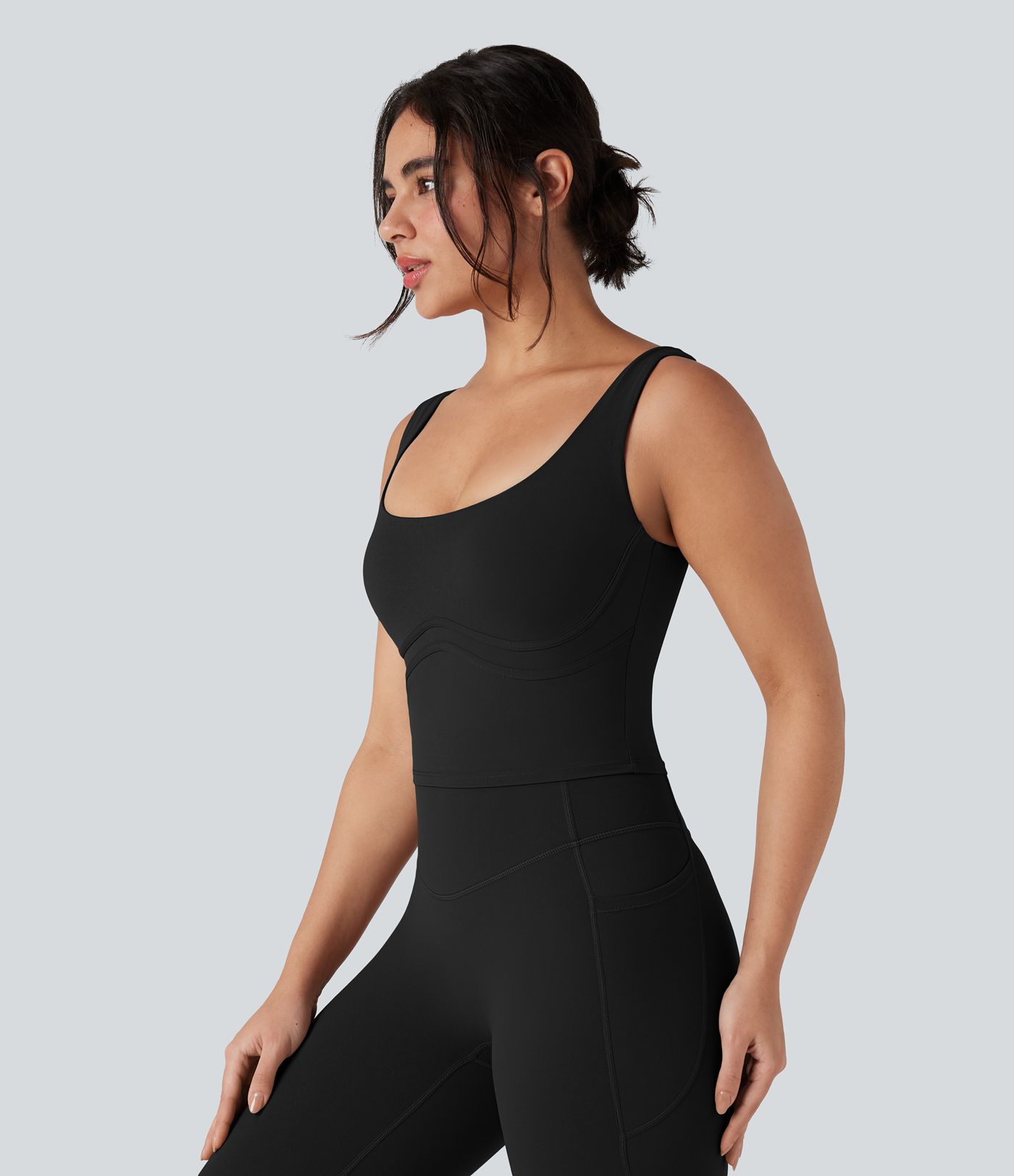 Halara UltraSculpt™ Scoop Neck 2-in-1 Yoga Tank Top