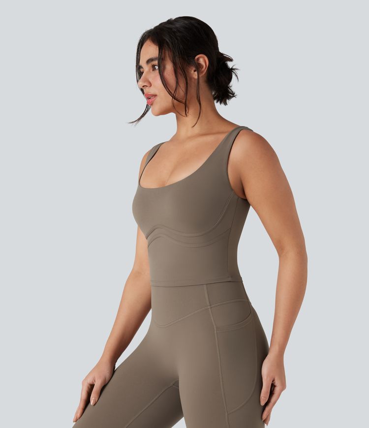 Halara UltraSculpt™ Scoop Neck 2-in-1 Yoga Tank Top
