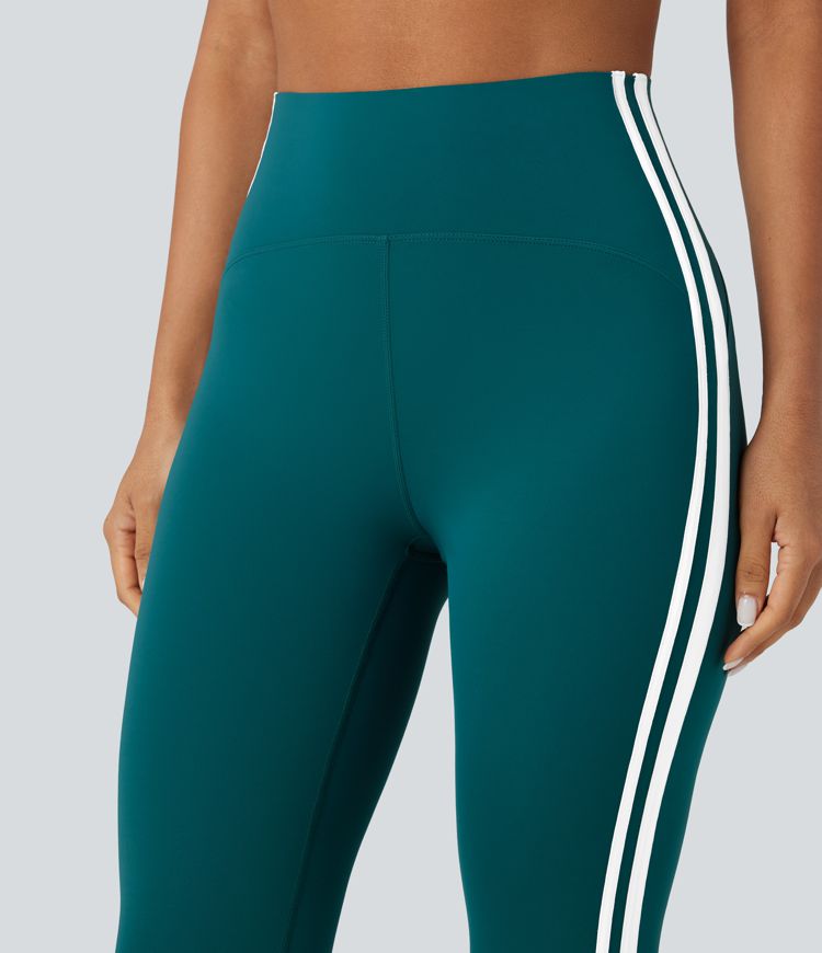 SpeedWave™ High-waisted Tummy Control Side Stripe Quick Dry Yoga 7/8 Legging