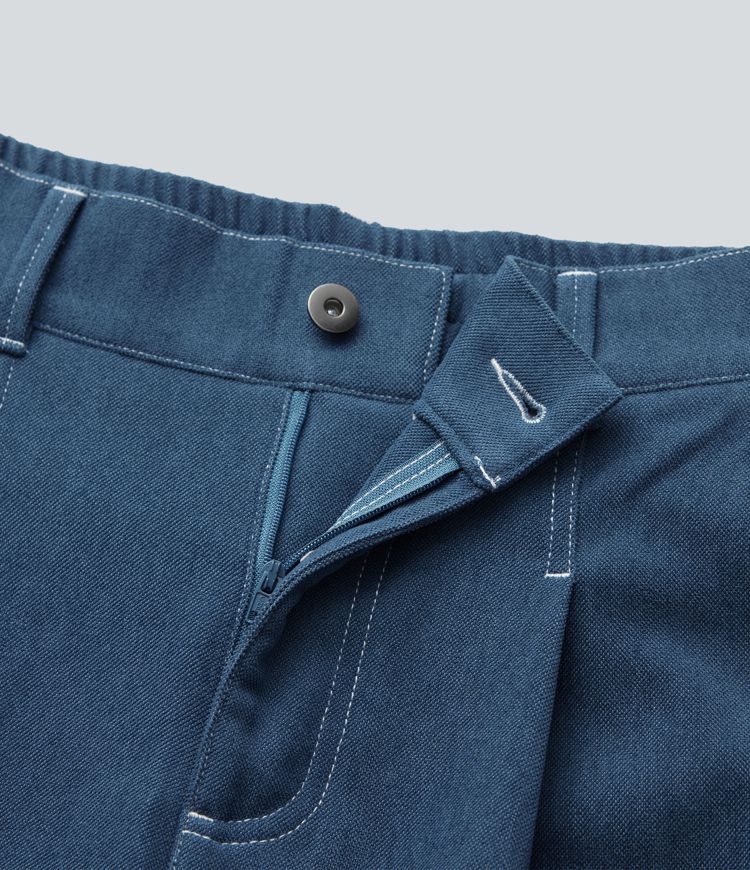 Pantalon baggy taille haute avec poches