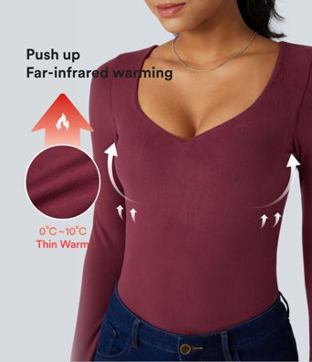 Lässiges Top mit langen Ärmeln und nicht entfernbare Pads - wärmend