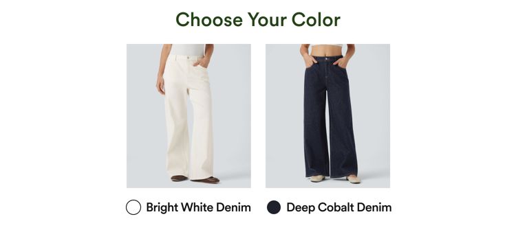 <p style="min-height: 24px"></p>
<p style="text-align:left;"><span style="color: rgb(36,67,23);font-size: 18px;"><strong>1. Pick your preferred color </strong> </span></p>
<p style="text-align:left;"><span style="color: rgb(36,67,23);">If selected, you'll be sent your preferred product in the color chosen. However, if the product is unavailable, we will ship a different product or color in your size. </span></p>
