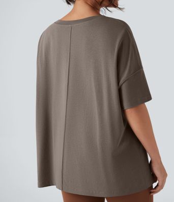 Round Neck Half Sleeve Casual Oversize Cotton T-Shirt