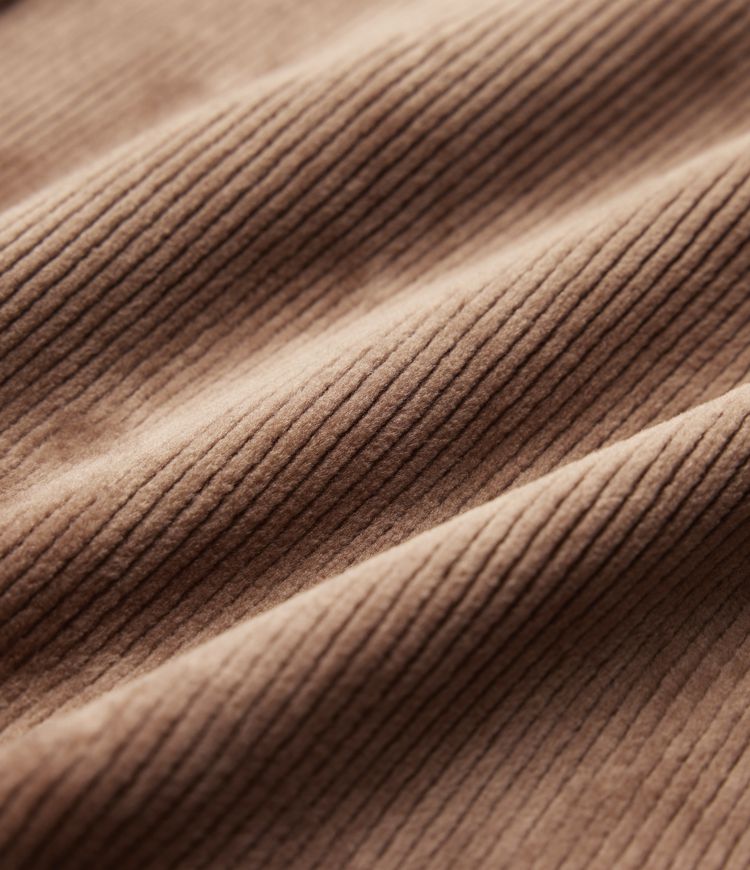 Ribbed Knit Mid Rise Fleece Casual Barrel Leg Pants with Pockets