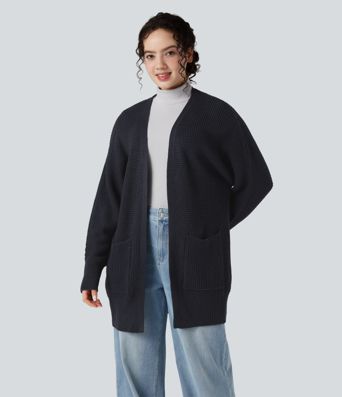 Long Sleeve Casual Cardigan with Pockets