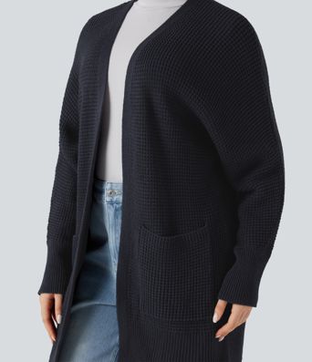 Long Sleeve Casual Cardigan with Pockets