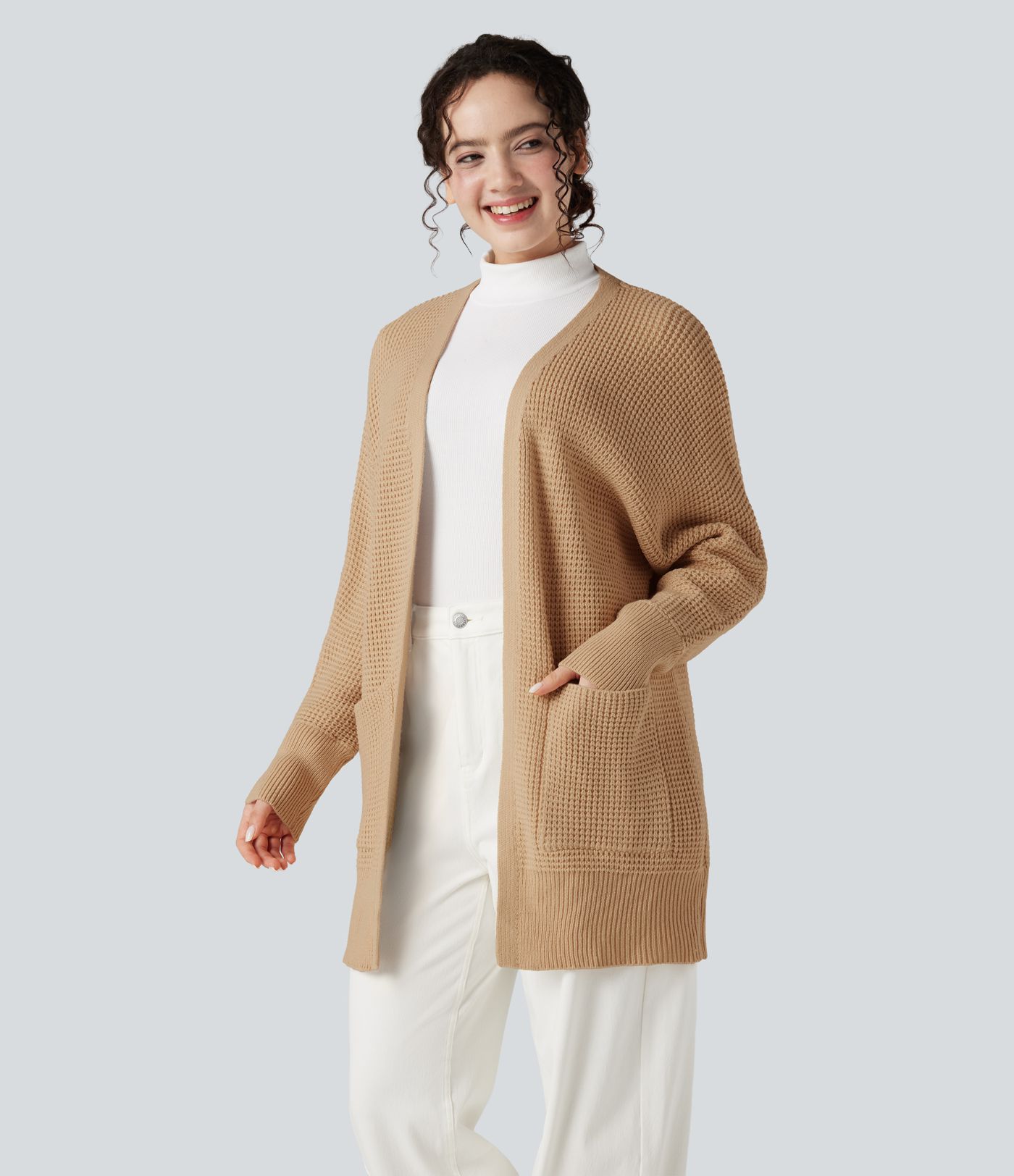 Long Sleeve Casual Cardigan with Pockets