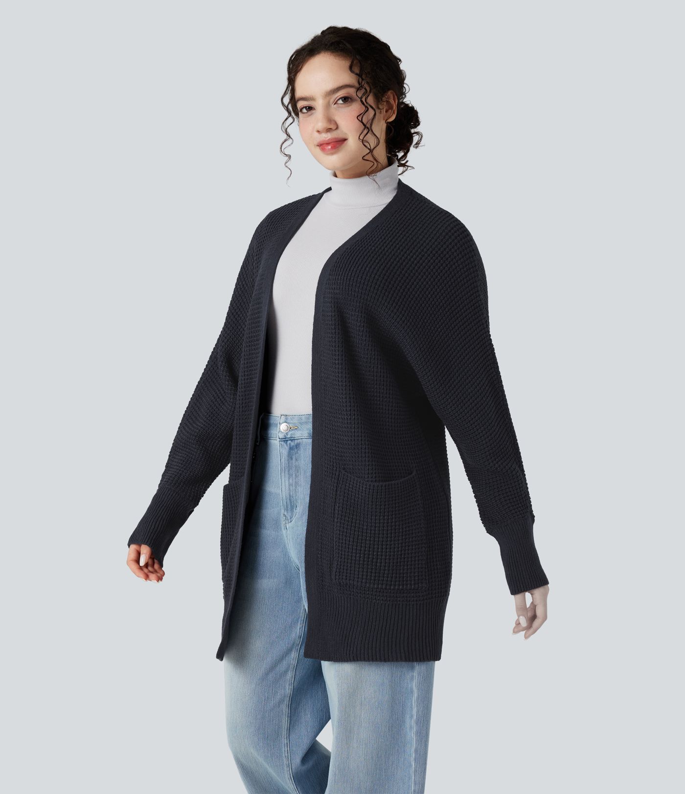Long Sleeve Casual Cardigan with Pockets