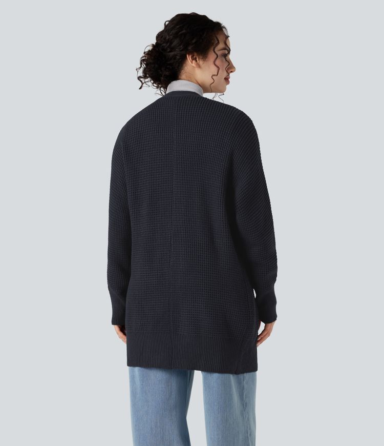 Long Sleeve Casual Cardigan with Pockets