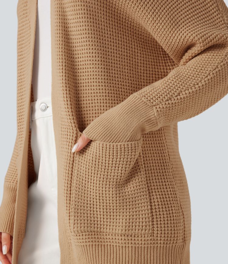 Long Sleeve Casual Cardigan with Pockets