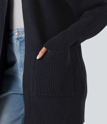 Long Sleeve Casual Cardigan with Pockets