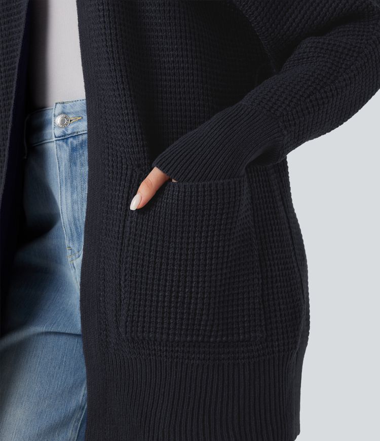 Long Sleeve Casual Cardigan with Pockets