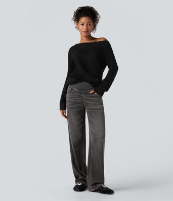 One Shoulder Long Sleeve Casual Sweater