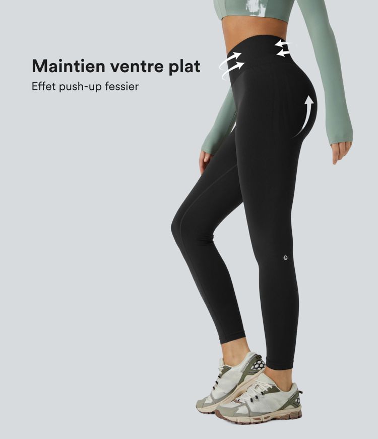 Legging de yoga 7/8 sans couture Seamless taille moyenne gainant et push-up