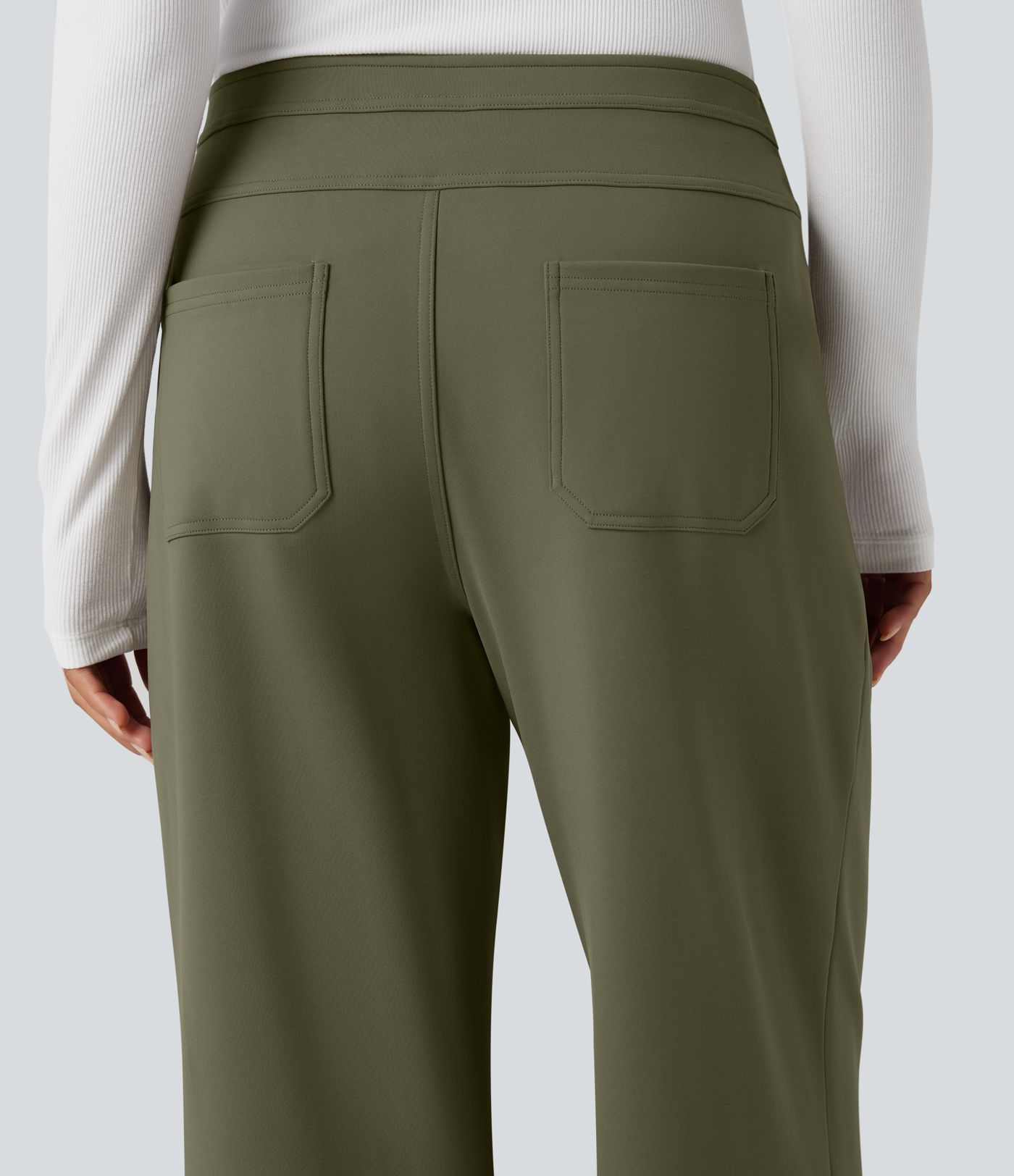 Pantalon tailleur thermique SoftlyZero™ Plush coupe droite taille mi-haute avec poches