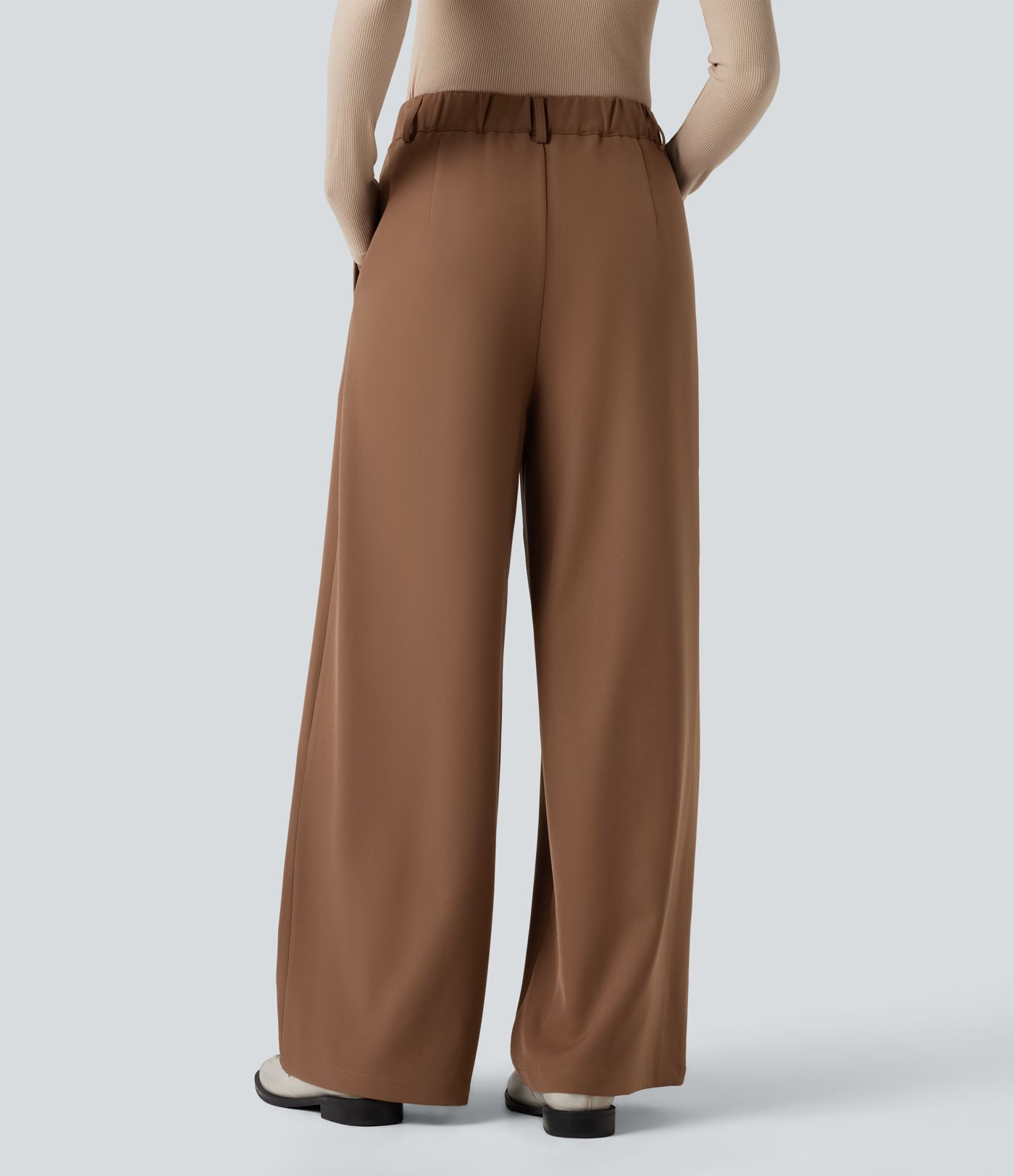 Halara Flex™ - Arbeits-Hose mit hohem Bund, Seitentaschen und weitem Bein